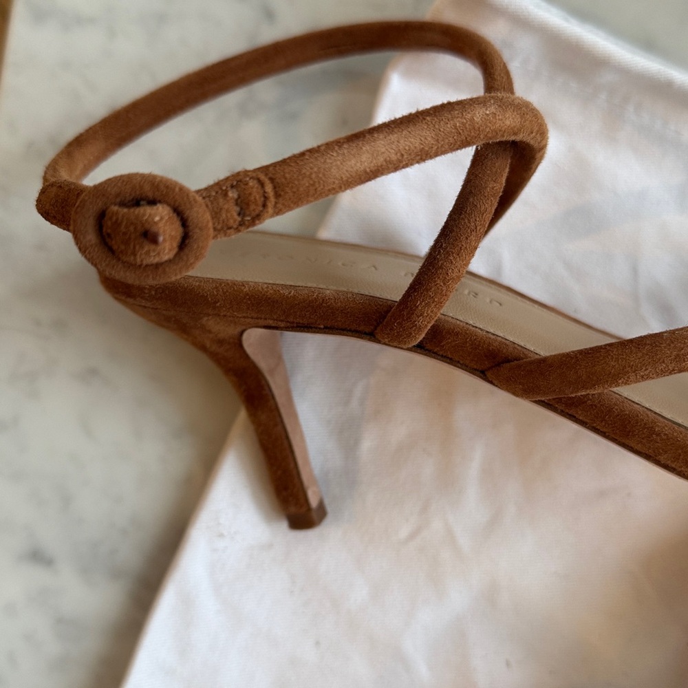 VERONICA BEARD Marceline Ankle Strap Heeled Sandals Size 8.5 - Picture 4 of 5